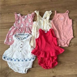 Bundle Baby Girl Rompers, Dresses, Two-Piece Set